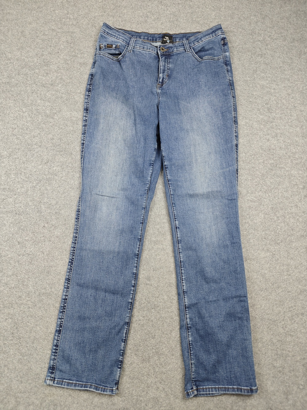 Kuhl Jeans Womens 16 Blue Straight Regular Fit Stretch Denim Light Wash